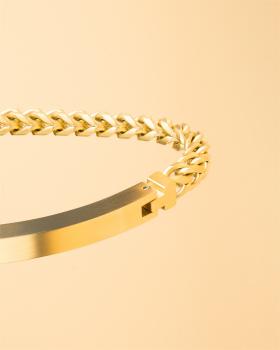 Preview: 5mm Fuchsschwanz-Armband aus Edelstahl mit vergoldeter Oberfläche - Opus Gold